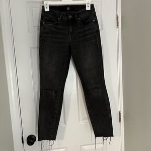 Black Grey Ripped Jeans